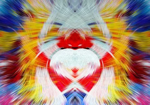 Design element for graphics Visionary surreal artworks Fractal Wall Art Des.. Stock Illustration