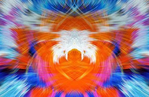 Design element for graphics Visionary surreal artworks Fractal Wall Art Des.. Stock Illustration