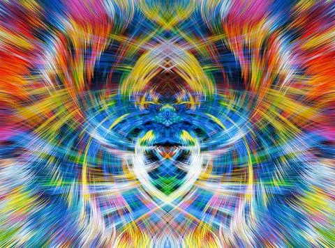 Design element for graphics Visionary surreal artworks Fractal Wall Art Des.. Stock Illustration