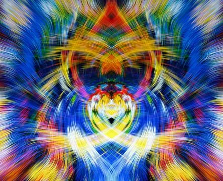 Design element for graphics Visionary surreal artworks Fractal Wall Art Des.. Illustrazione stock