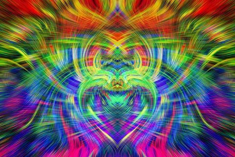 Design element for graphics Visionary surreal artworks Fractal Wall Art Des.. Stock Illustration