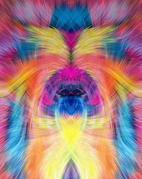 Design element for graphics Visionary surreal artworks Fractal Wall Art Des.. Stockillustratie