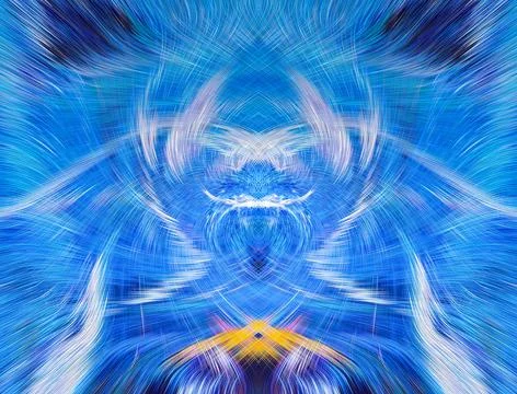 Design element for graphics Visionary surreal artworks Fractal Wall Art Des.. Stock Illustration