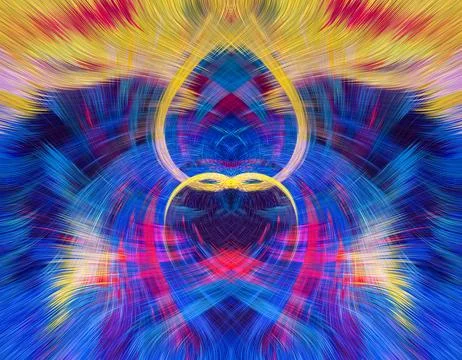 Design element for graphics Visionary surreal artworks Fractal Wall Art Des.. Stock Illustration
