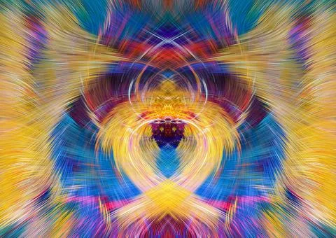 Design element for graphics Visionary surreal artworks Fractal Wall Art Des.. Stock Illustration