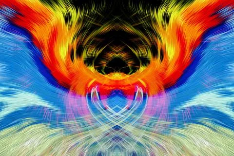 Design element for graphics Visionary surreal artworks Fractal Wall Art Des.. Stock Illustration