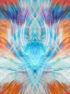 Design element for graphics Visionary surreal artworks Fractal Wall Art Des.. Stock Illustration