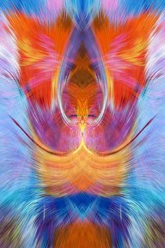 Design element for graphics Visionary surreal artworks Fractal Wall Art Des.. Stock Illustration