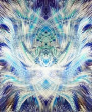 Design element for graphics Visionary surreal artworks Fractal Wall Art Des.. Stock Illustration