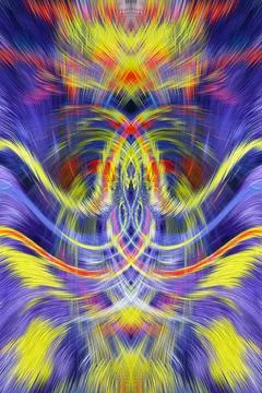 Design element for graphics Visionary surreal artworks Fractal Wall Art Des.. Stock Illustration