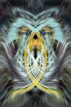 Design element for graphics Visionary surreal artworks Fractal Wall Art Des.. Stock Illustration