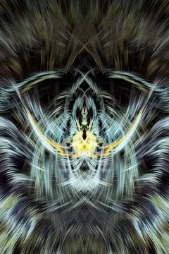 Design element for graphics Visionary surreal artworks Fractal Wall Art Des.. Stock Illustration