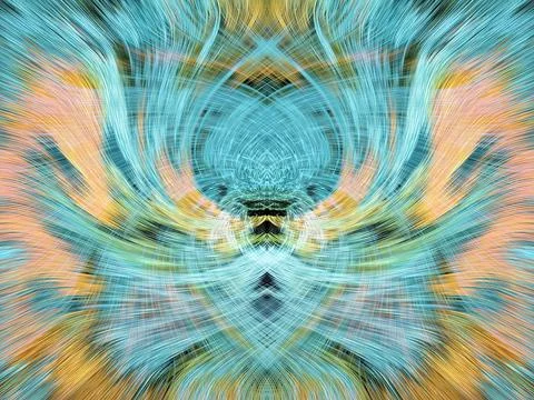 Design element for graphics Visionary surreal artworks Fractal Wall Art Des.. Illustrazione stock