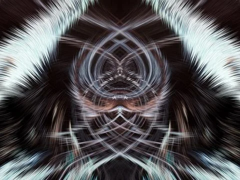 Design element for graphics Visionary surreal artworks Fractal Wall Art Des.. Stock Illustration