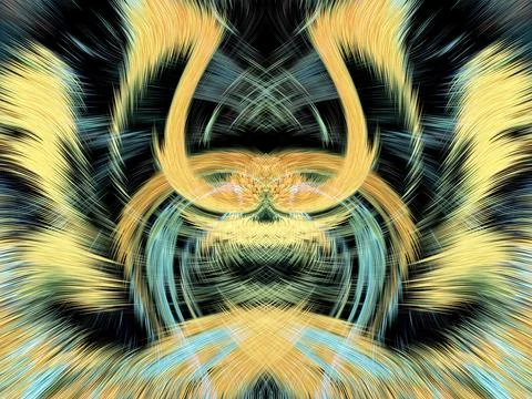 Design element for graphics Visionary surreal artworks Fractal Wall Art Des.. Illustrazione stock