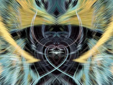 Design element for graphics Visionary surreal artworks Fractal Wall Art Des.. Illustrazione stock