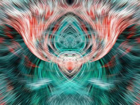 Design element for graphics Visionary surreal artworks Fractal Wall Art Des.. Stock Illustration