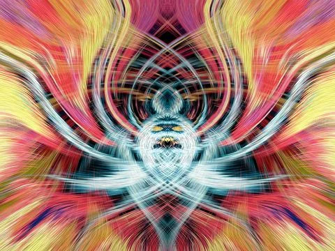 Design element for graphics Visionary surreal artworks Fractal Wall Art Des.. Stockillustratie