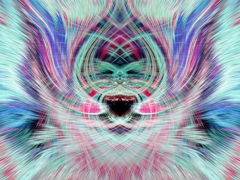 Design element for graphics Visionary surreal artworks Fractal Wall Art Des.. Stock Illustration