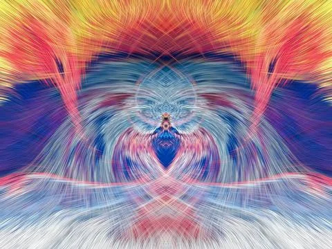 Design element for graphics Visionary surreal artworks Fractal Wall Art Des.. Illustrazione stock