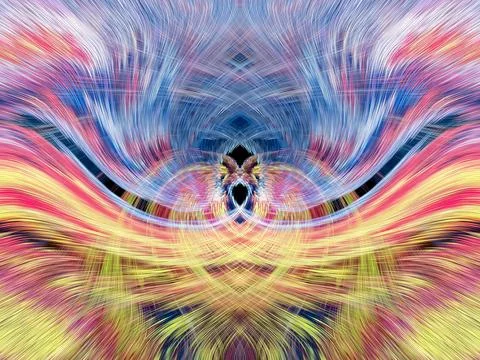 Design element for graphics Visionary surreal artworks Fractal Wall Art Des.. Stock Illustration