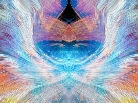Design element for graphics Visionary surreal artworks Fractal Wall Art Des.. Stock Illustration
