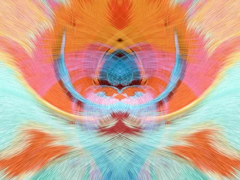 Design element for graphics Visionary surreal artworks Fractal Wall Art Des.. Stock Illustration