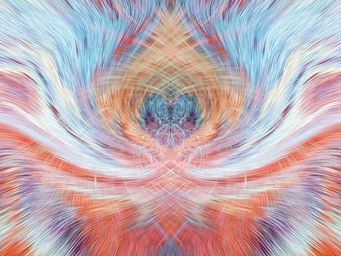 Design element for graphics Visionary surreal artworks Fractal Wall Art Des.. Stock Illustration