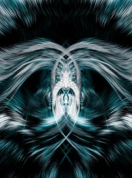 Design element for graphics Visionary surreal artworks Fractal Wall Art Des.. Illustrazione stock