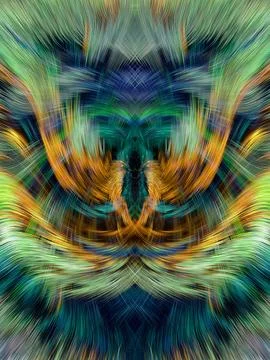 Design element for graphics Visionary surreal artworks Fractal Wall Art Des.. Illustrazione stock