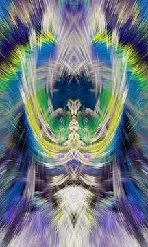 Design element for graphics Visionary surreal artworks Fractal Wall Art Des.. Illustrazione stock
