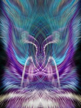 Design element for graphics Visionary surreal artworks Fractal Wall Art Des.. Stock Illustration