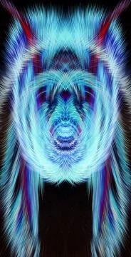 Design element for graphics Visionary surreal artworks Fractal Wall Art Des.. Stock Illustration