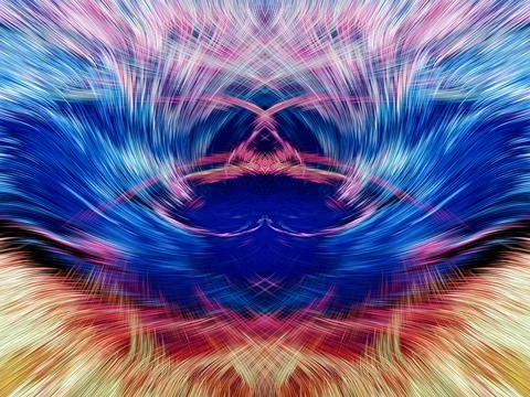 Design element for graphics Visionary surreal artworks Fractal Wall Art Des.. Stock Illustration