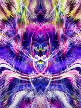 Design element for graphics Visionary surreal artworks Fractal Wall Art Des.. Stock Illustration