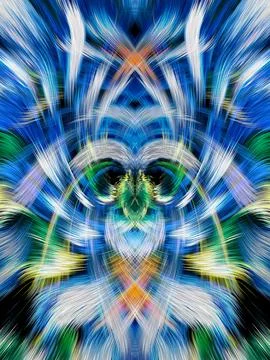 Design element for graphics Visionary surreal artworks Fractal Wall Art Des.. Stock Illustration