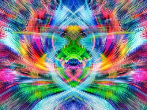 Design element for graphics Visionary surreal artworks Fractal Wall Art Des.. Illustrazione stock