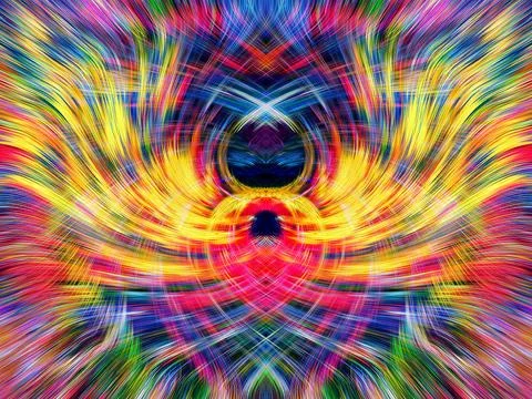Design element for graphics Visionary surreal artworks Fractal Wall Art Des.. Stock Illustration