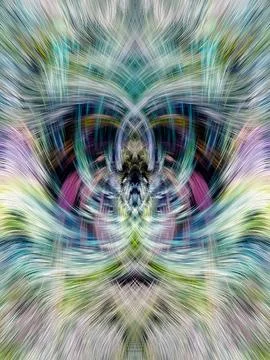 Design element for graphics Visionary surreal artworks Fractal Wall Art Des.. Stock Illustration