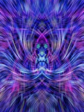 Design element for graphics Visionary surreal artworks Fractal Wall Art Des.. Illustrazione stock
