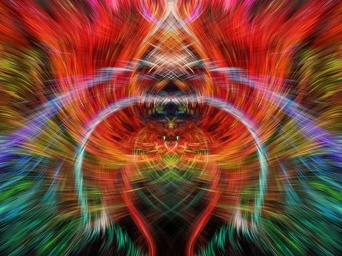 Design element for graphics Visionary surreal artworks Fractal Wall Art Des.. Stockillustratie
