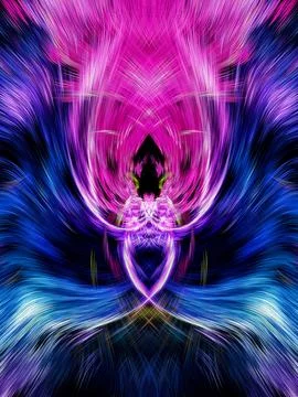 Design element for graphics Visionary surreal artworks Fractal Wall Art Des.. Stock Illustration