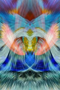 Design element for graphics Visionary surreal artworks Fractal Wall Art Des.. Stock Illustration