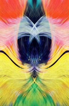 Design element for graphics Visionary surreal artworks Fractal Wall Art Des.. Stock Illustration