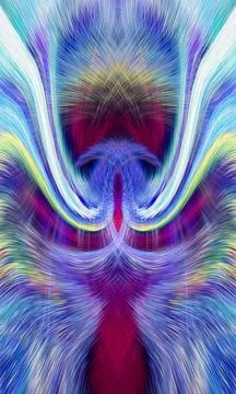Design element for graphics Visionary surreal artworks Fractal Wall Art Des.. Stockillustratie