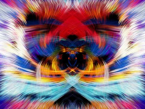 Design element for graphics Visionary surreal artworks Fractal Wall Art Des.. Stock Illustration