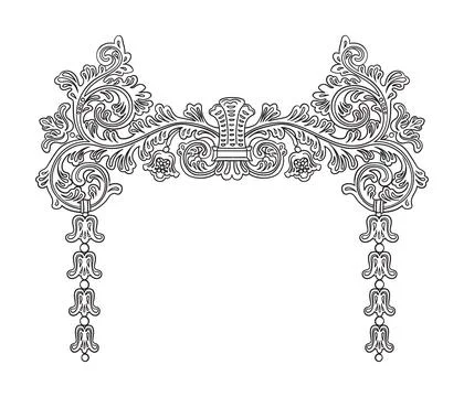 Design element hand drawing ornament vector illustration Stock Illustration