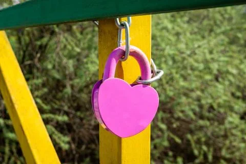 Design element. love lock image Stock Photos