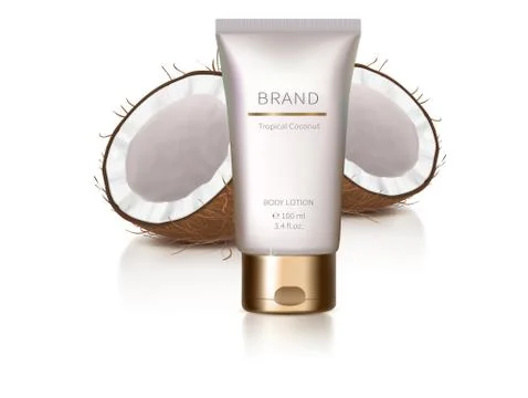 Design element with organic cosmetics Illustrazione stock