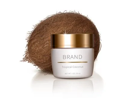 Design element with organic cosmetics Stock Illustration